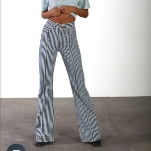Revice Denim Striped Venus Flares